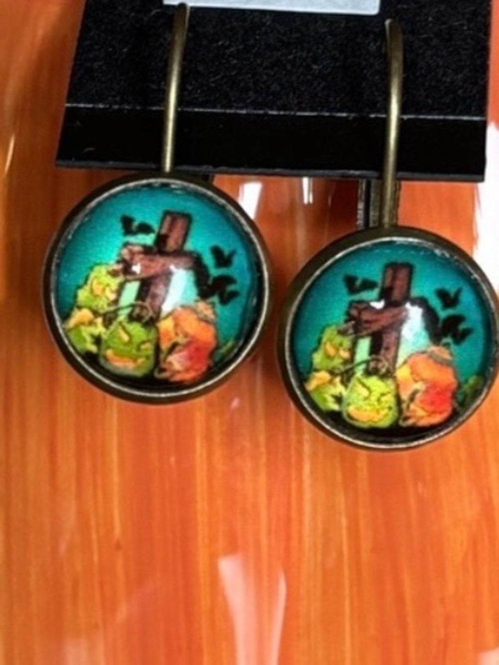 Halloween Goblin Lever-back Earrings - NWT
